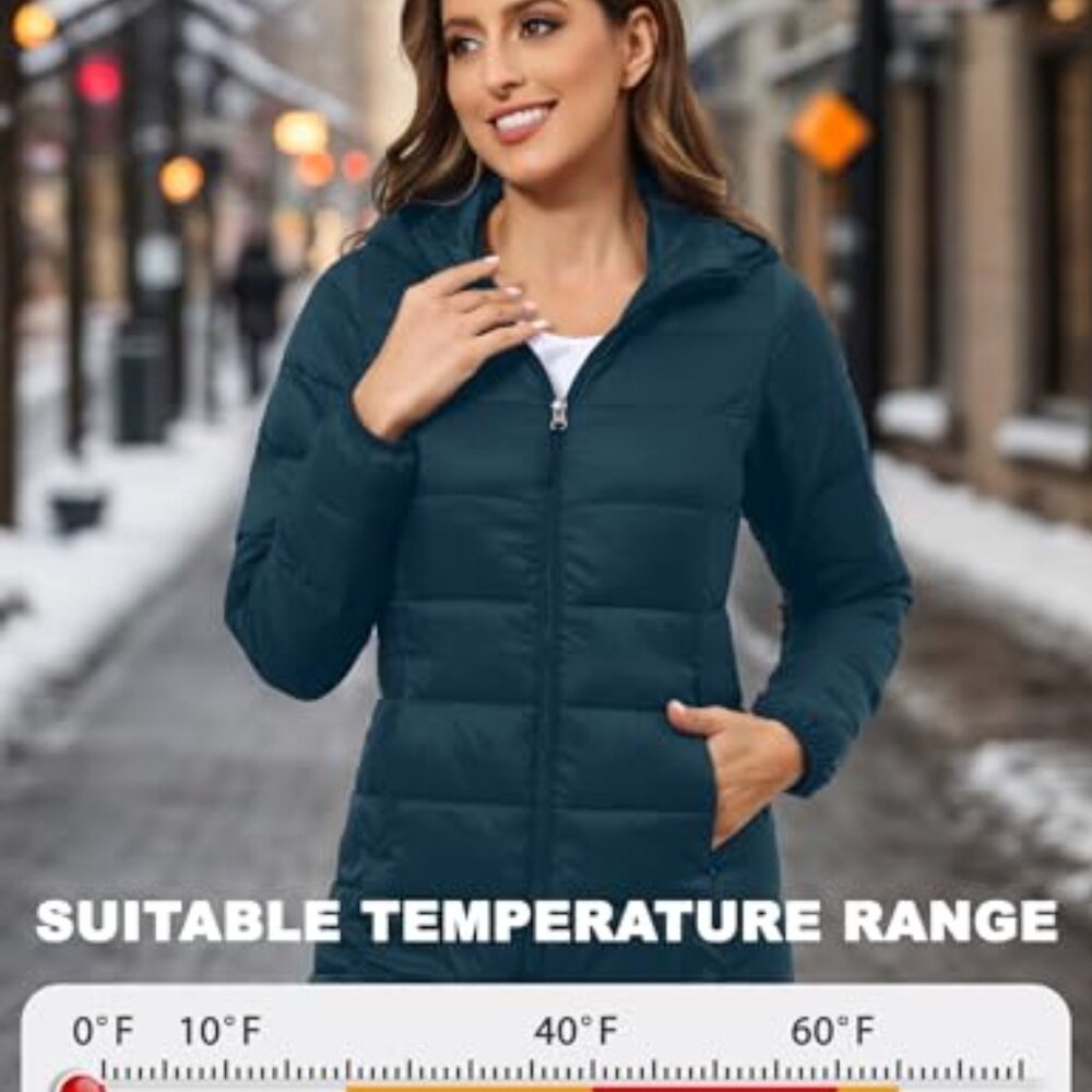 Plus Size Packable Puffer Jacket Lightweight Hood… - image 5